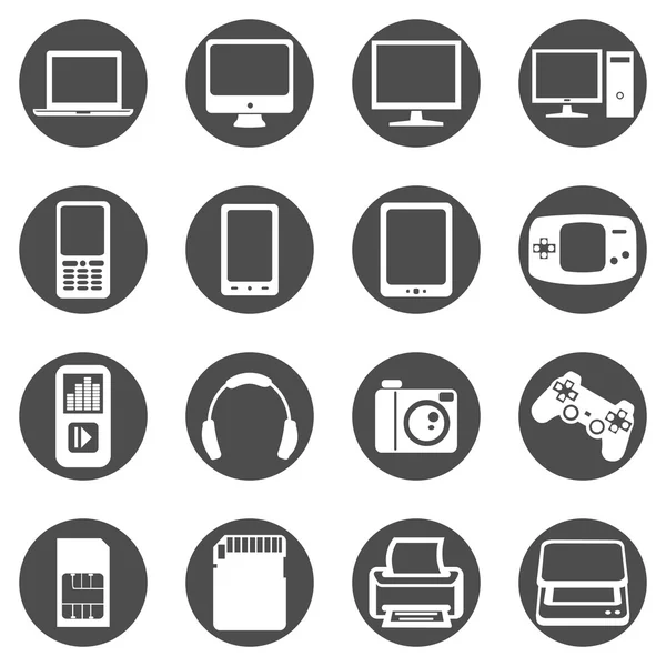 Digital Devices Icons — Stock Vector