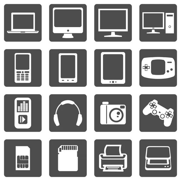 Digital Devices Icons — Stock Vector