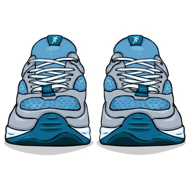 Mavi koşu ayakkabıları