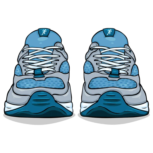 Zapatillas de running azules — Vector de stock