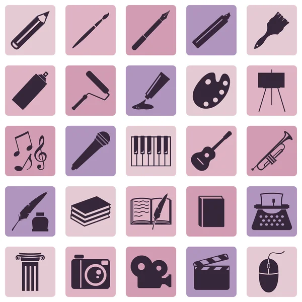 Set of Art Icons — Stock Vector