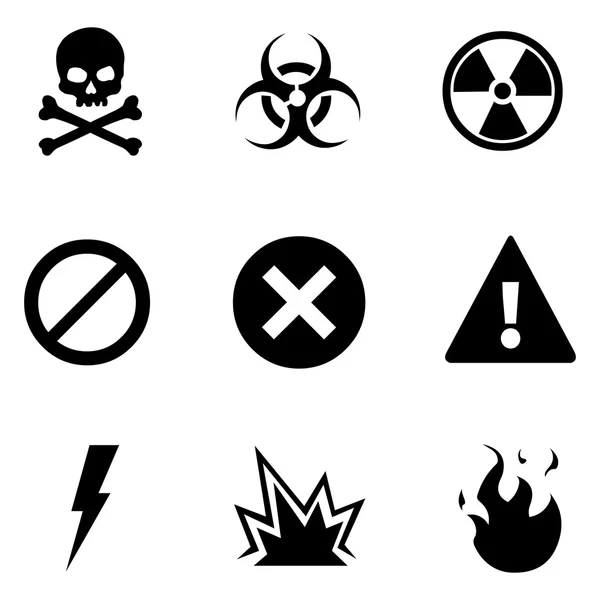 Iconos de advertencia — Archivo Imágenes Vectoriales