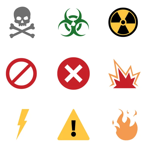 Warning Icons — Stock Vector