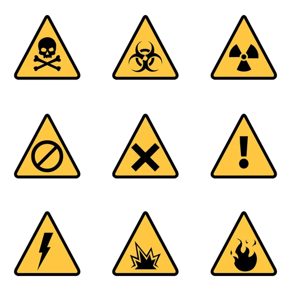 Icônes d'avertissement — Image vectorielle