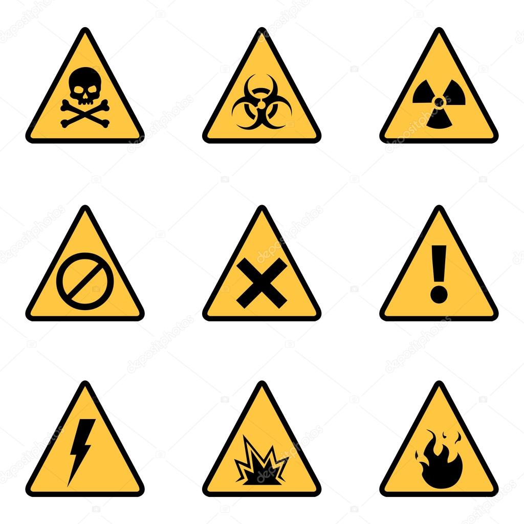 Vector Set of Warning Icons