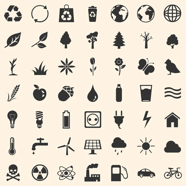 Ecologic Icons — Stock Vector