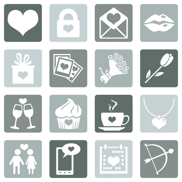 Icons for Valentine Day — Stock Vector