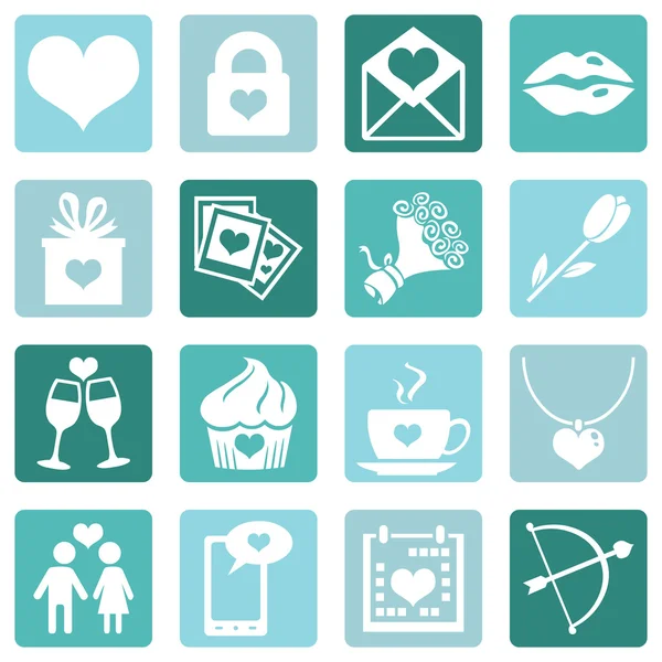 Icons for Valentine Day — Stock Vector