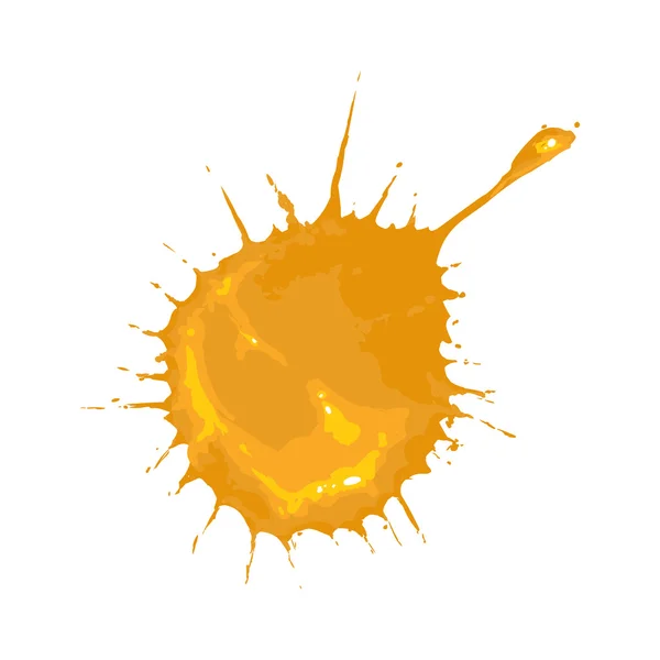 Manchas de pintura amarilla — Vector de stock