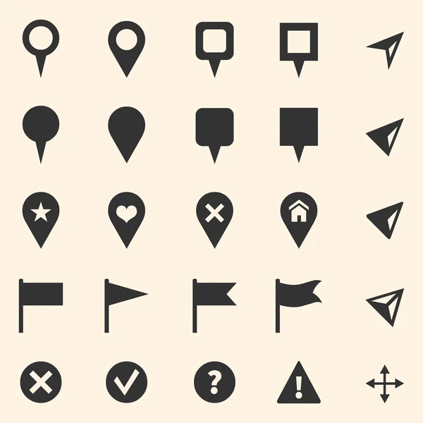 Conjunto de iconos GPS . — Archivo Imágenes Vectoriales