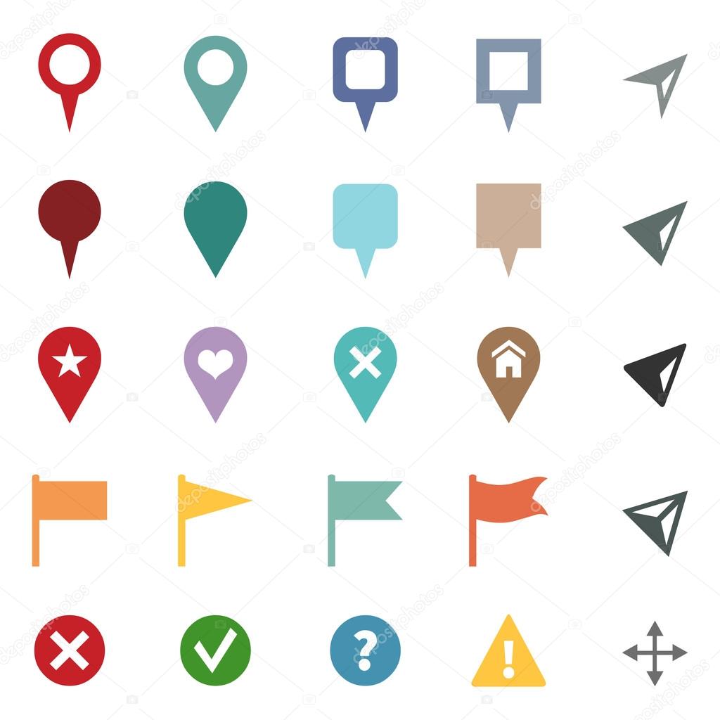 Set of GPS Icons.