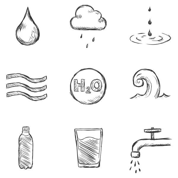 Water  Icons — Stock Vector