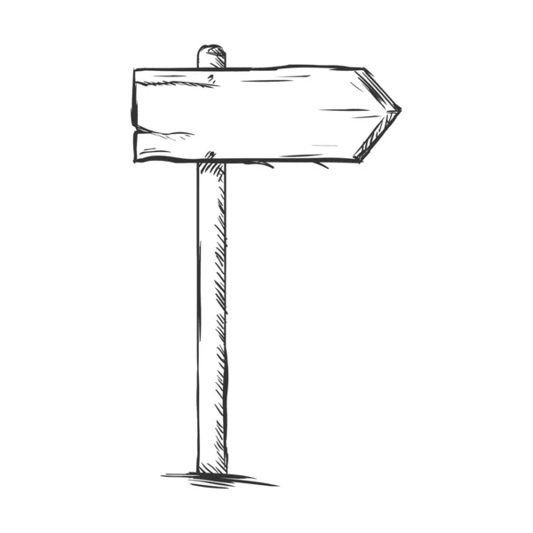 Schets Signpost — Stockvector