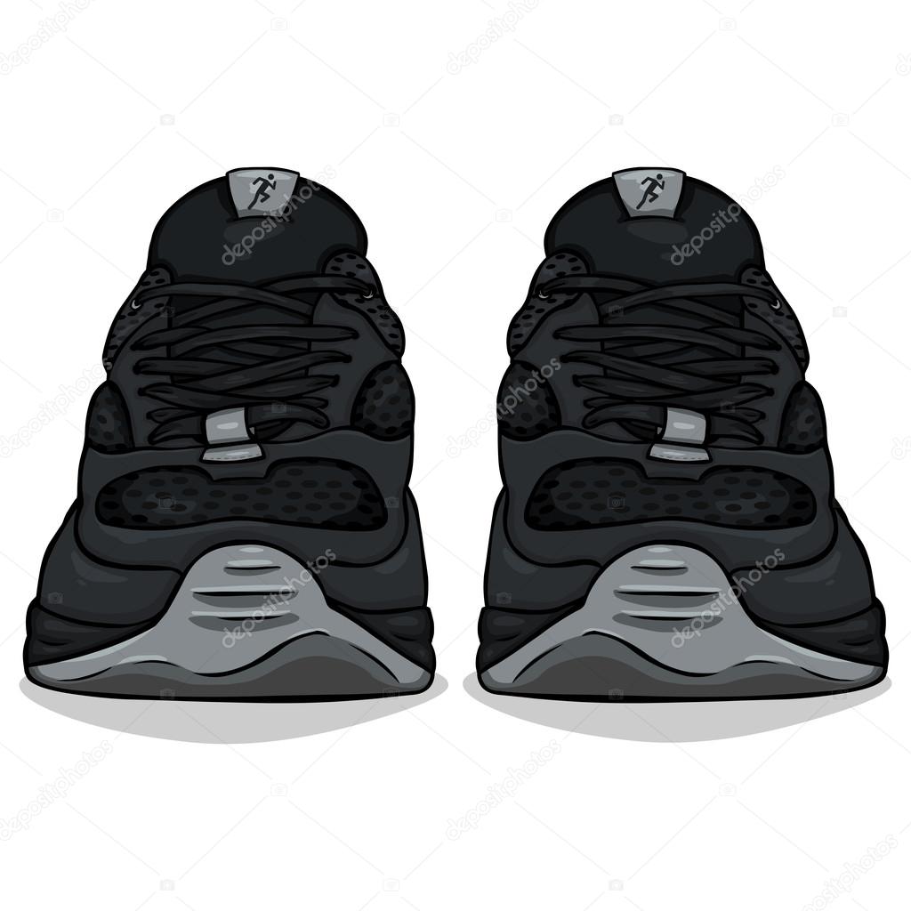 Black Running Shoes Stock Vector Image by ©nikiteev #60181769