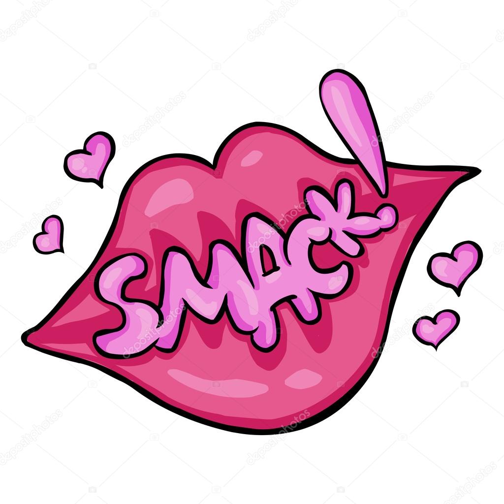 Vector Cartoon Comics Phrase - Smack.