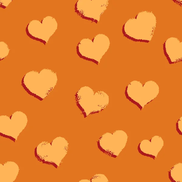 Vector Seamless Hearts Pattern Background — Stock Vector