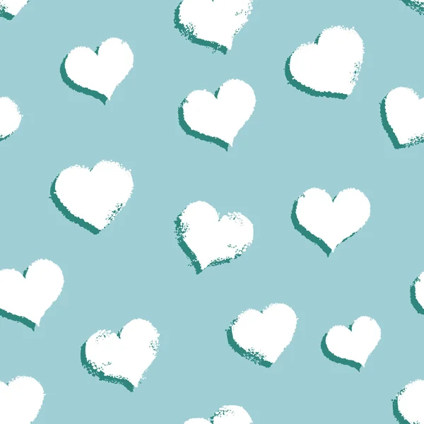 Vector Seamless Hearts Patrón de fondo — Vector de stock