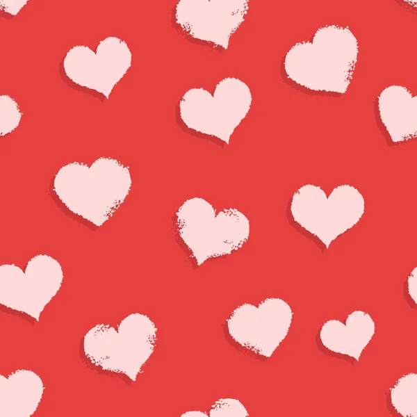 Vector Seamless Hearts Patrón de fondo — Vector de stock