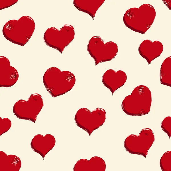 Vector Seamless Hearts Patrón de fondo — Archivo Imágenes Vectoriales