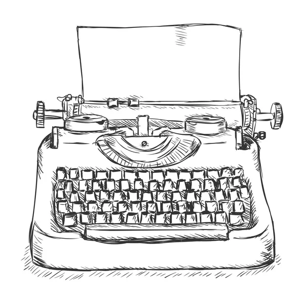 Retro máquina de escrever — Vetor de Stock