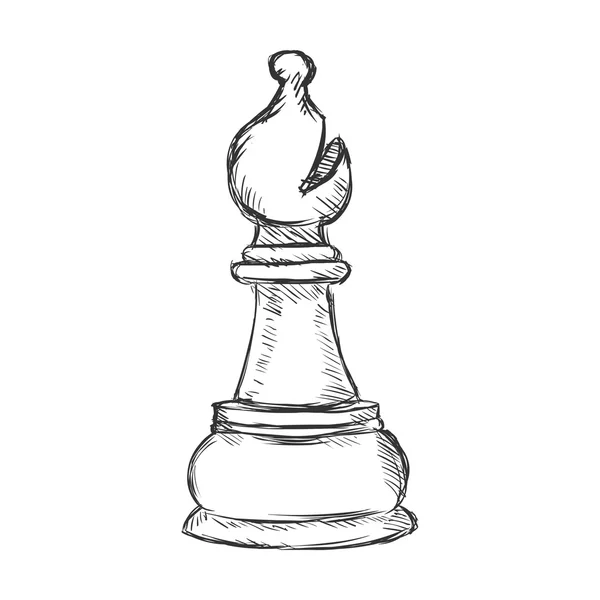 Chess figur - biskop — Stock vektor