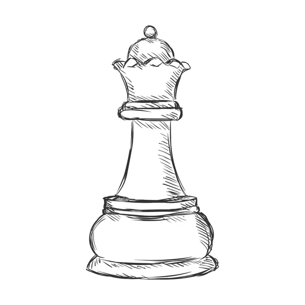 Schachfigur - Königin — Stockvektor