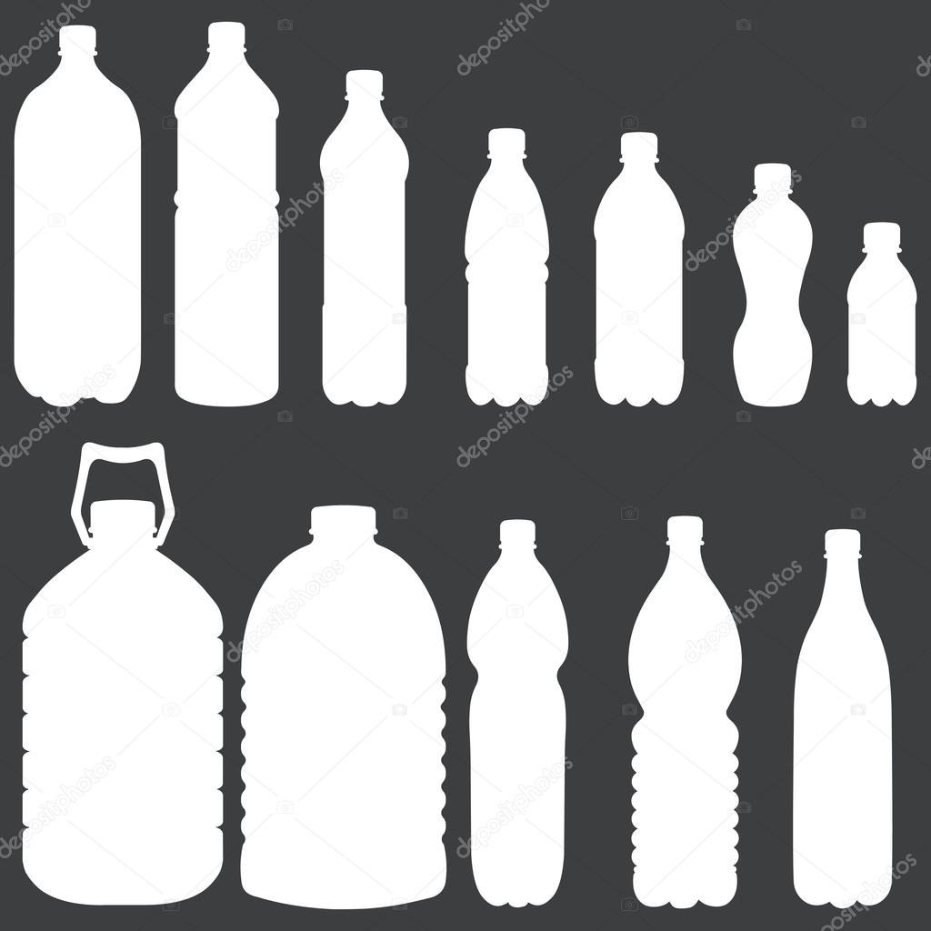 Botellas plastico imágenes de stock de arte vectorial | Depositphotos
