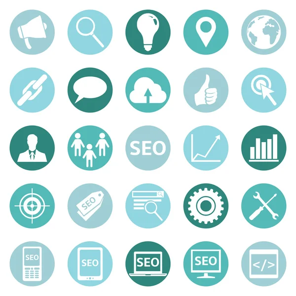 Conjunto de iconos SEO — Vector de stock