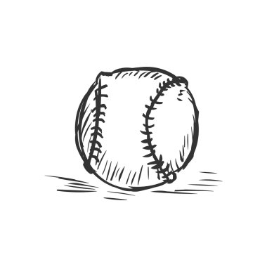 Single Sketch Baseball Ball clipart