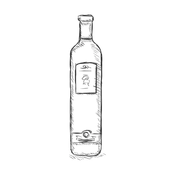 Botella de boceto único — Vector de stock