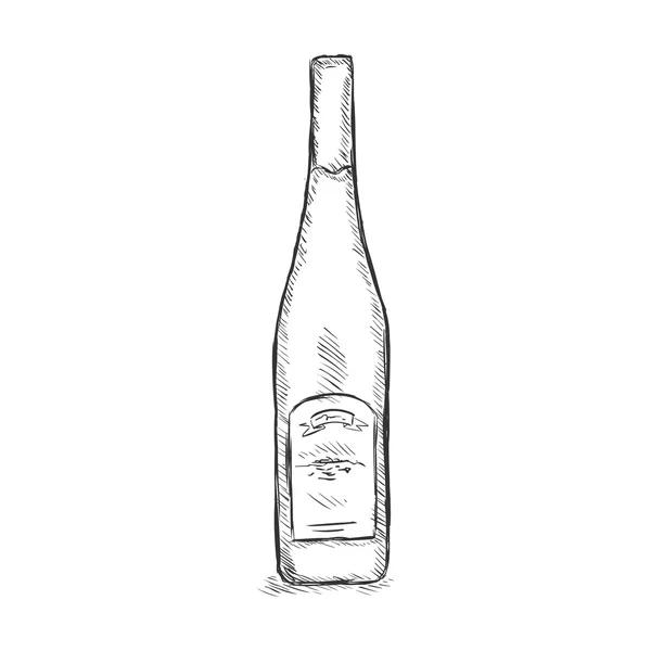 Botella de boceto único — Vector de stock