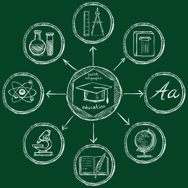 Education Infographic Template — Stock Vector