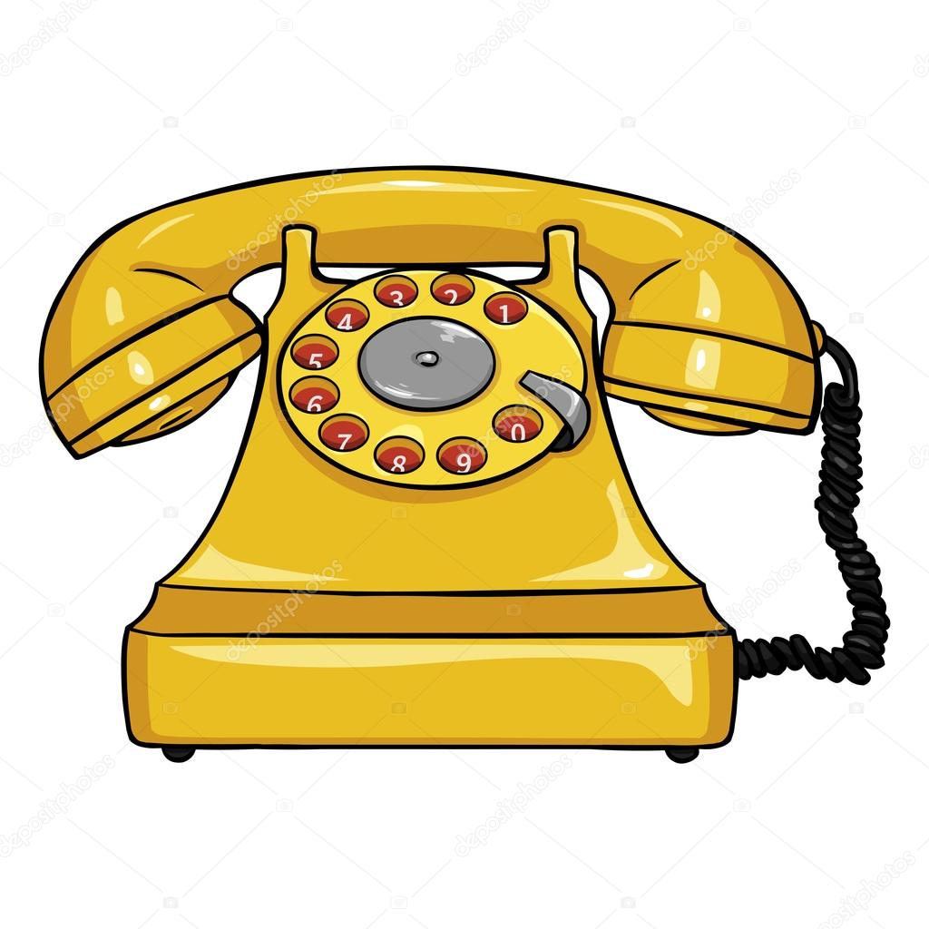 Cartoon Retro Rotary Telephone — Stock Vector © nikiteev #64849829