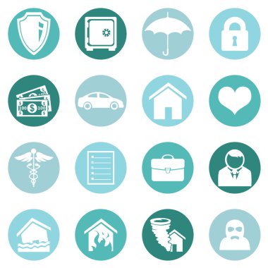 Set of Insurance Icons clipart