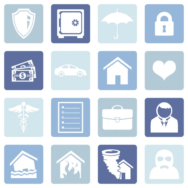 Set of Insurance Icons — Stock Vector