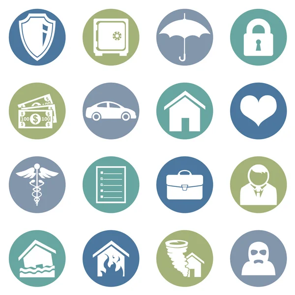 Set of Insurance Icons — Stock Vector