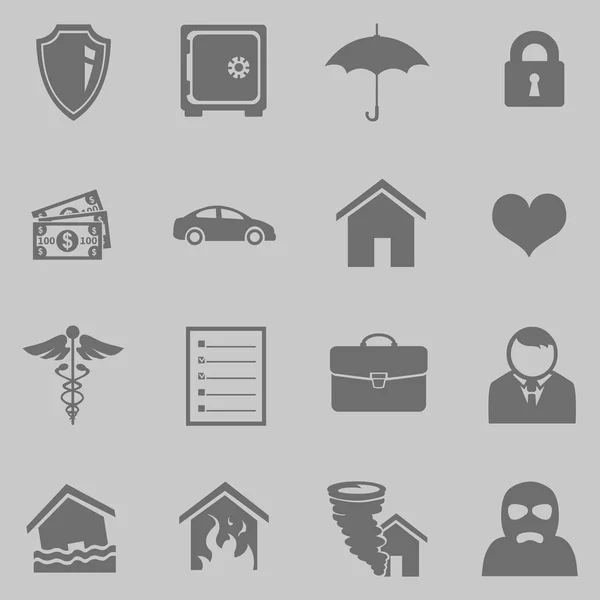 Set of Insurance Icons — Stock Vector