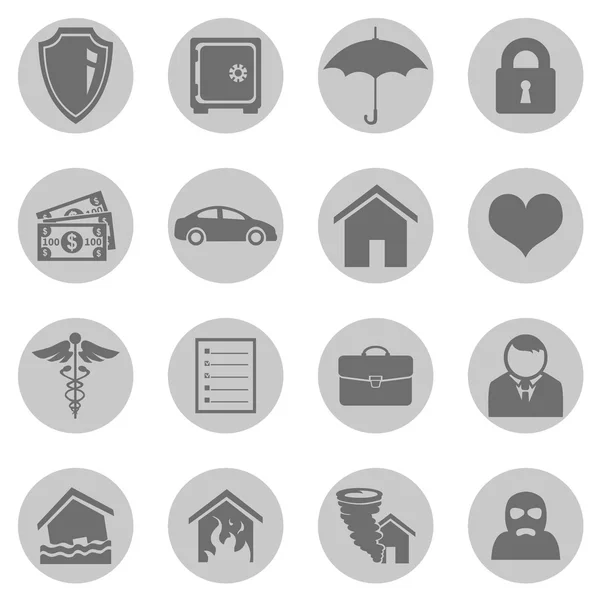 Conjunto de iconos de seguros — Archivo Imágenes Vectoriales