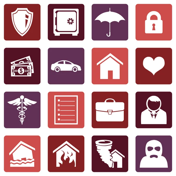 Set of Insurance Icons — Stock Vector