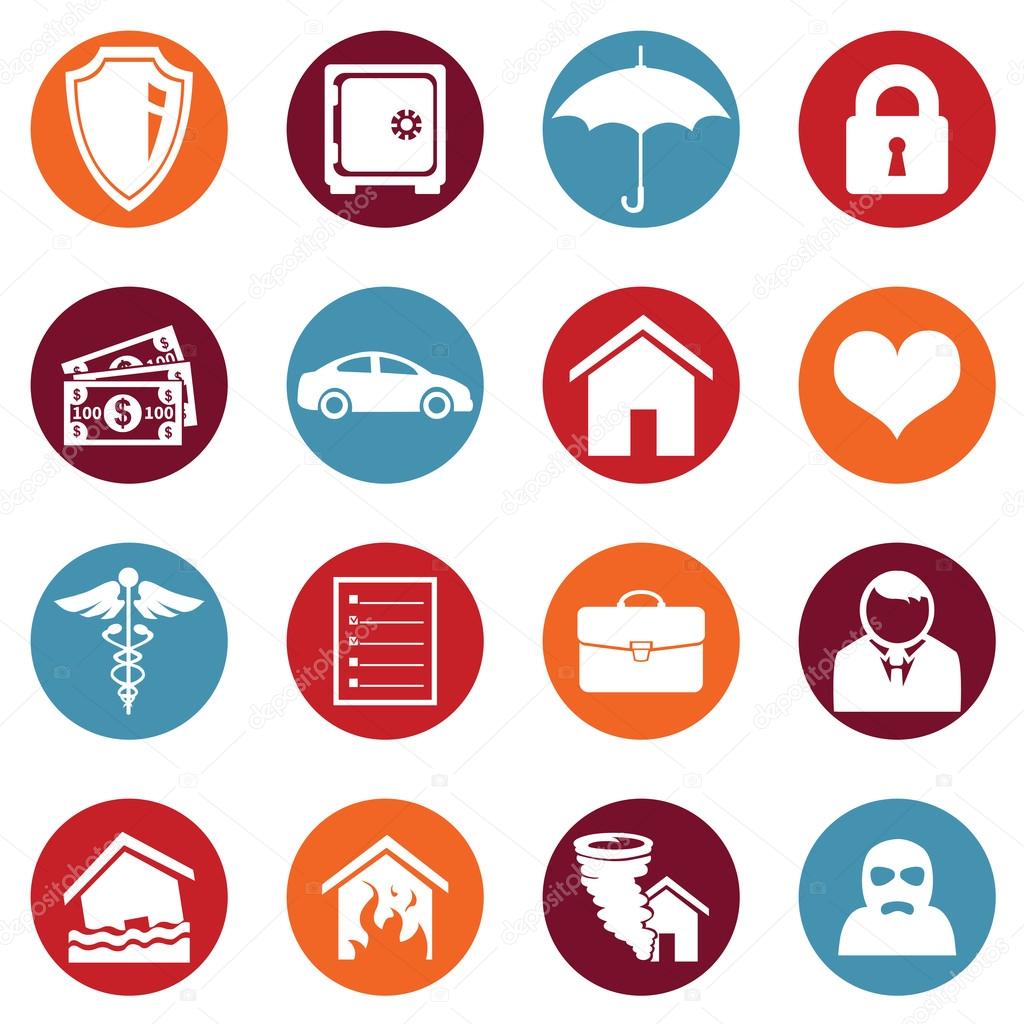 Vector Set of Insurance Icons