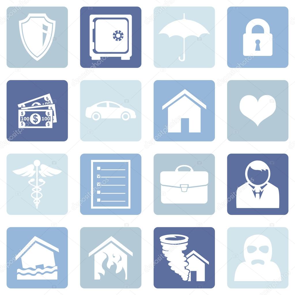 Vector Set of Insurance Icons