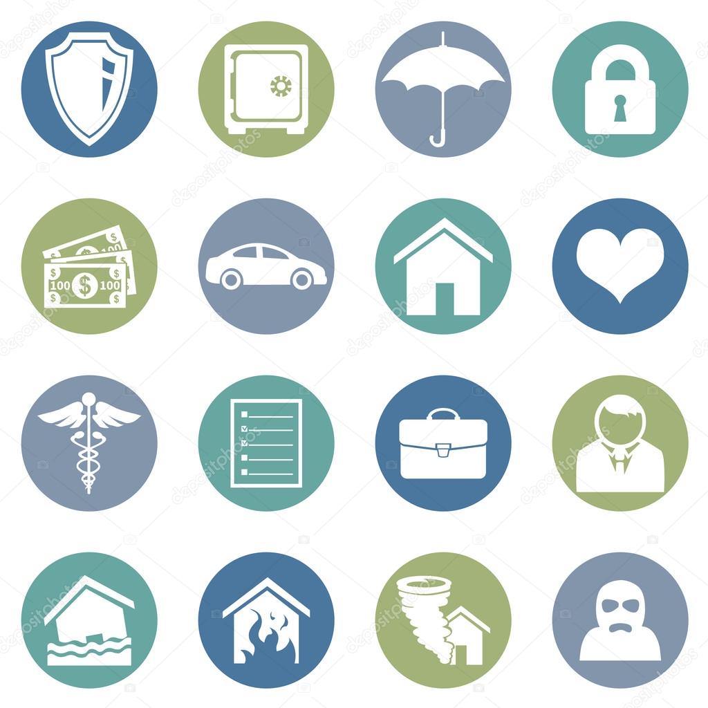 Vector Set of Insurance Icons