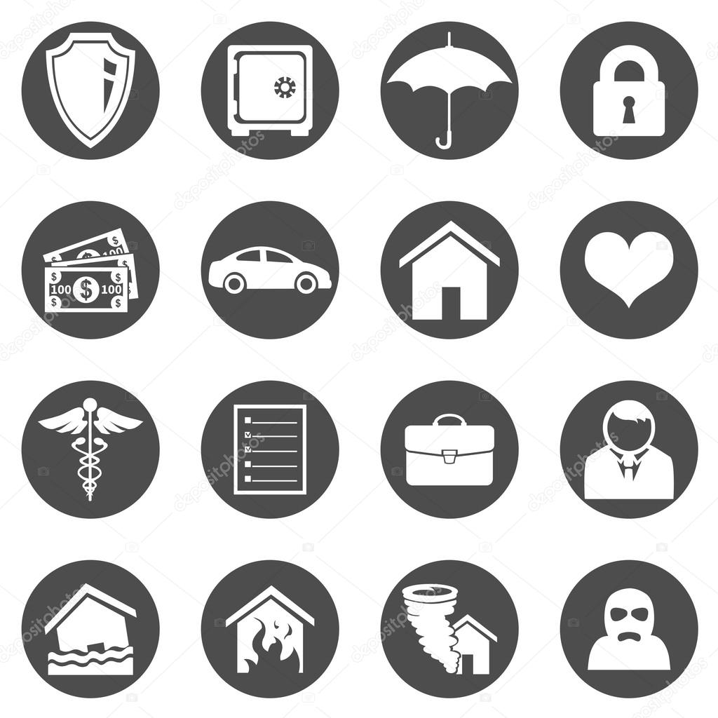 Vector Set of Insurance Icons