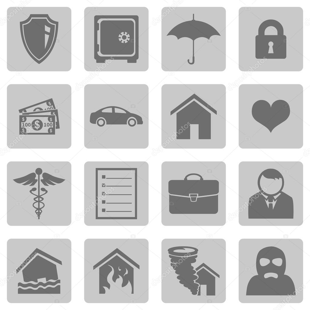 Vector Set of Insurance Icons