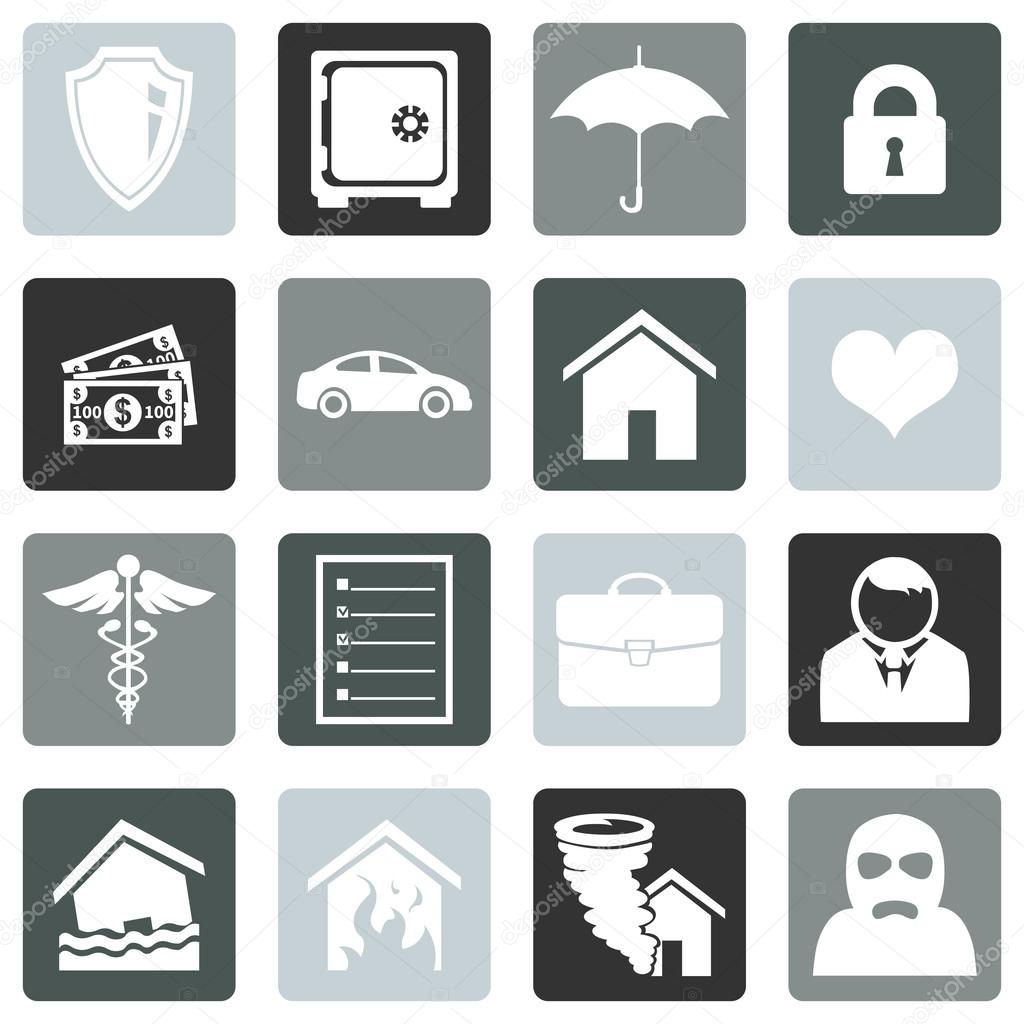 Vector Set of Insurance Icons
