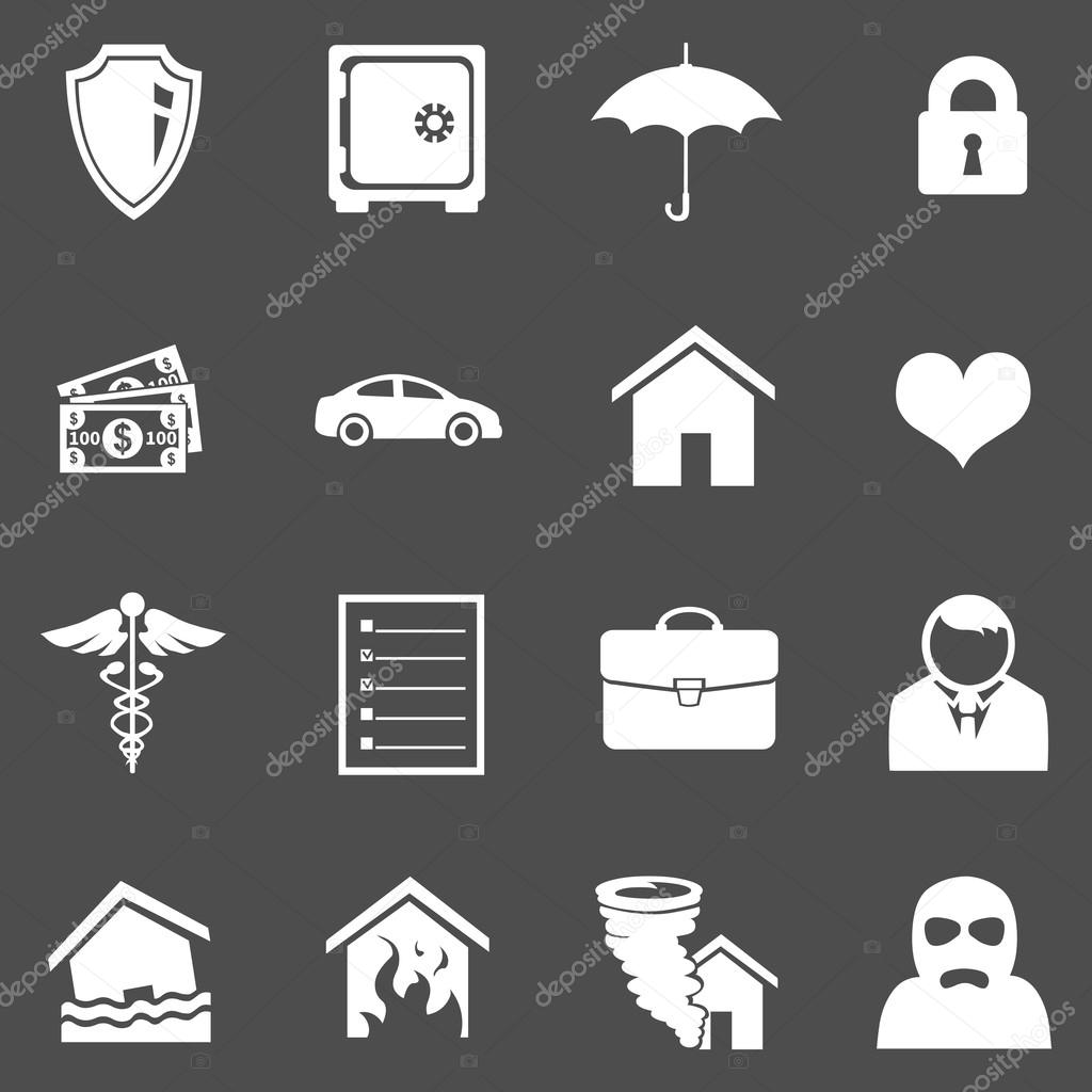 Vector Set of Insurance Icons