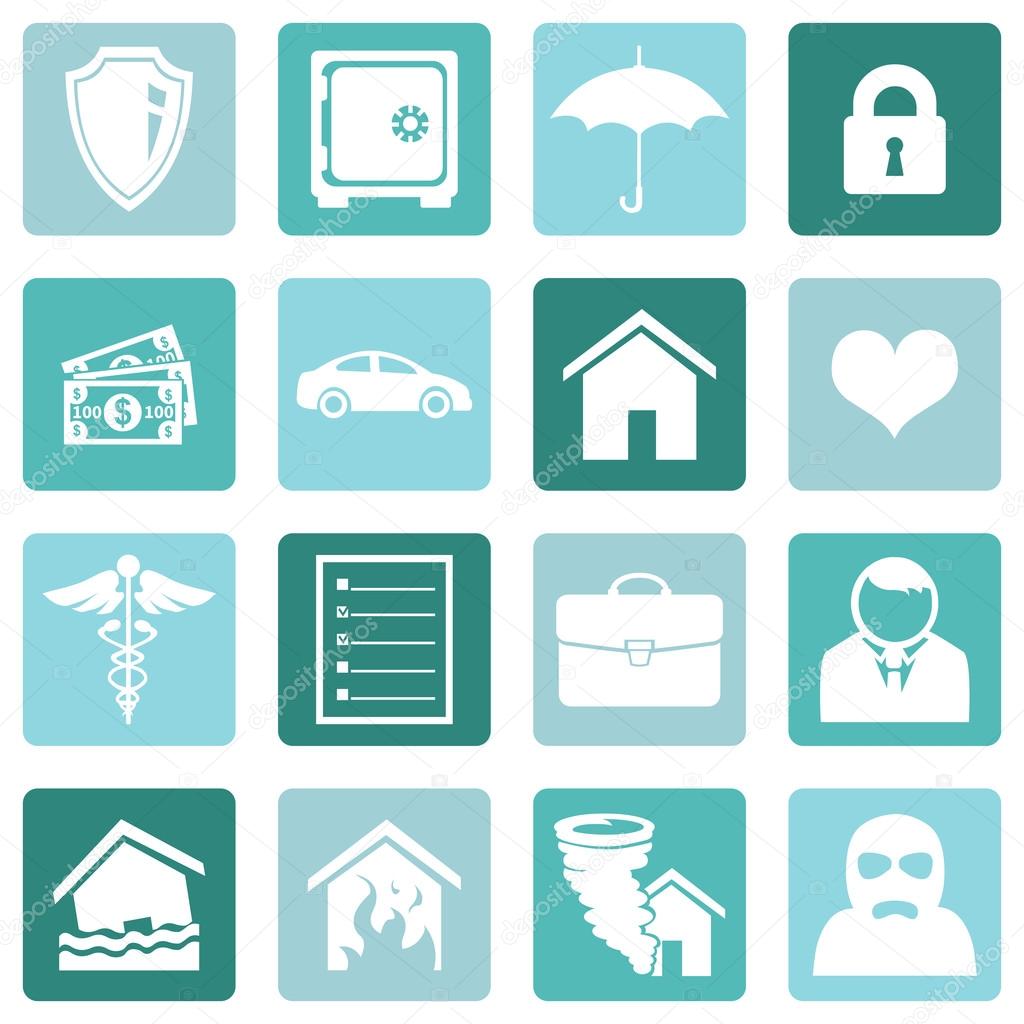 Vector Set of Insurance Icons