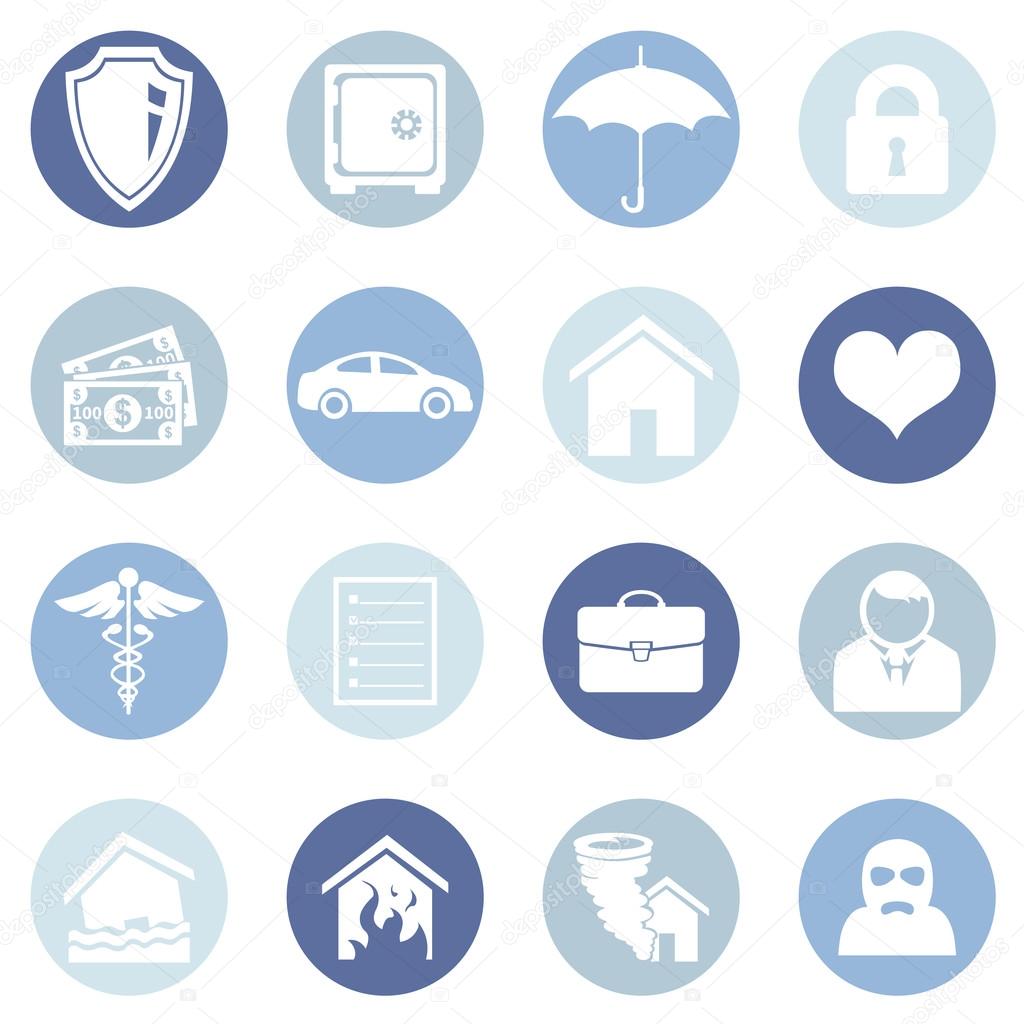Vector Set of Insurance Icons