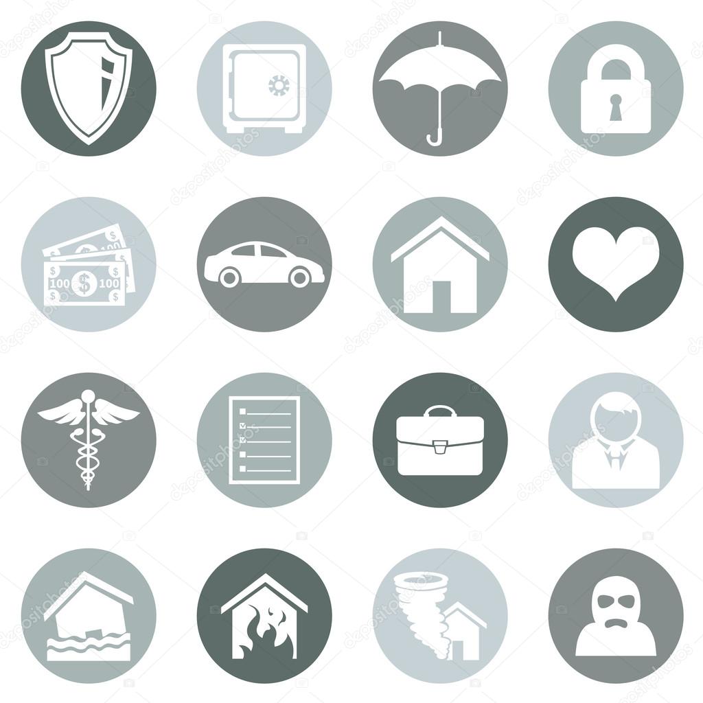Vector Set of Insurance Icons