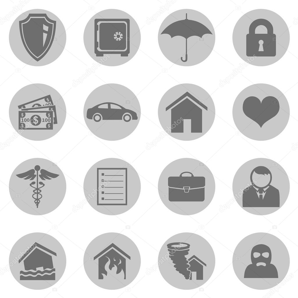 Vector Set of Insurance Icons